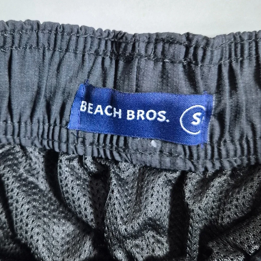 Beach Bros Mens All In One Swim Trunks Black Drawstring Small NEW NWT